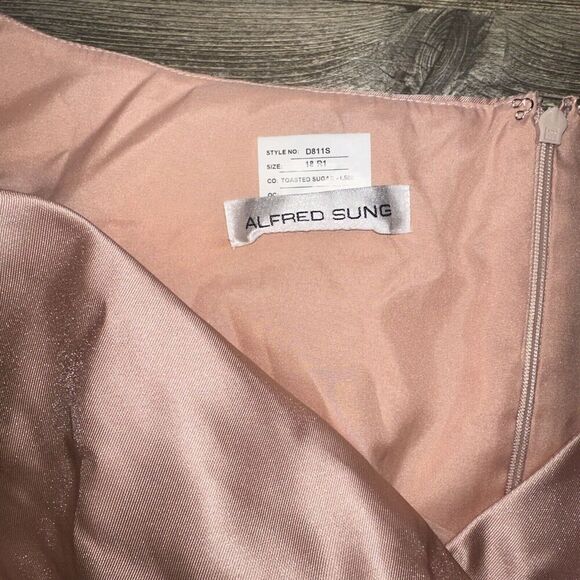 Alfred Sung Dress Women 18 Toasted Sugar Maxi Formal Event Long Gown. NWOT. 13 - Picture 4 of 7